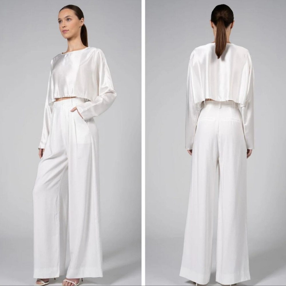 NONchalant Women's Wide Leg Pants in White